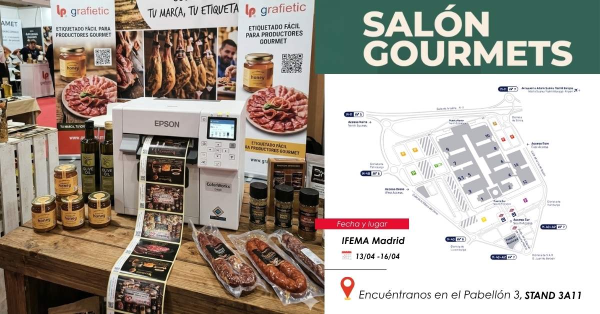 Grafietic y epson colorworks c4000 imprimiendo etiquetas a color para producto gourmet en salon gourmets 2026